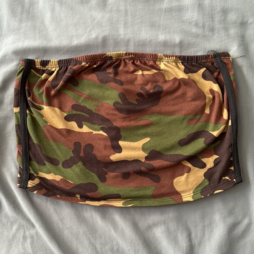 NWT Cute stretchy camo tube top